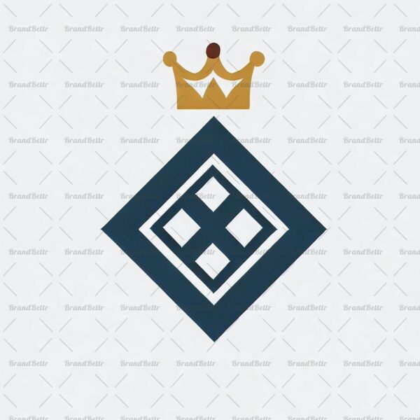 Geometrischer Diamant und Krone